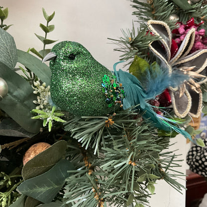 Green Sequin Bird