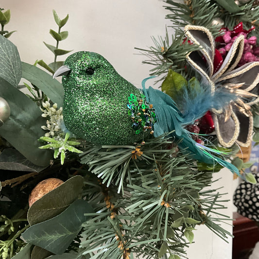 Green Sequin Bird
