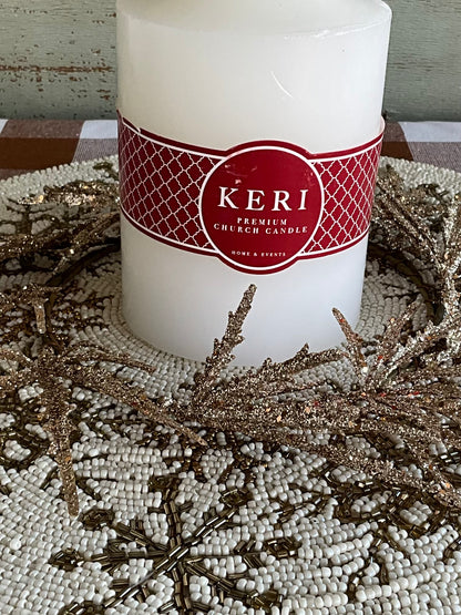 Gold Leaf Candle Ring