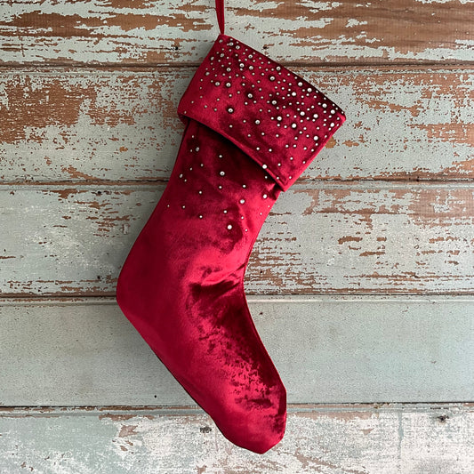 Red Diamanté Stocking