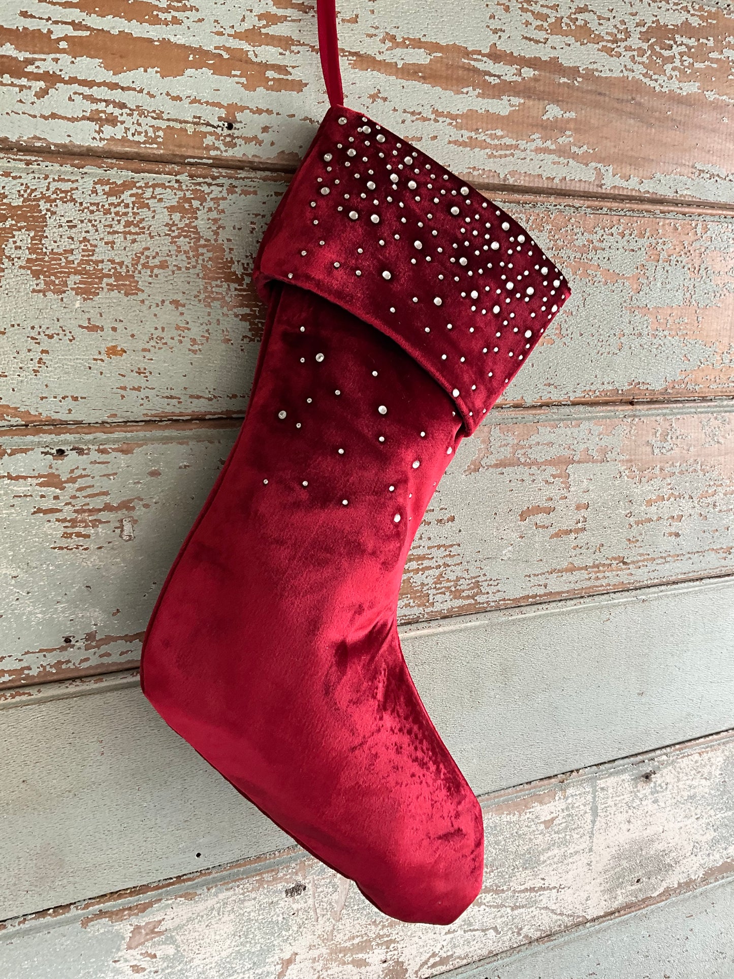 Red Diamanté Stocking