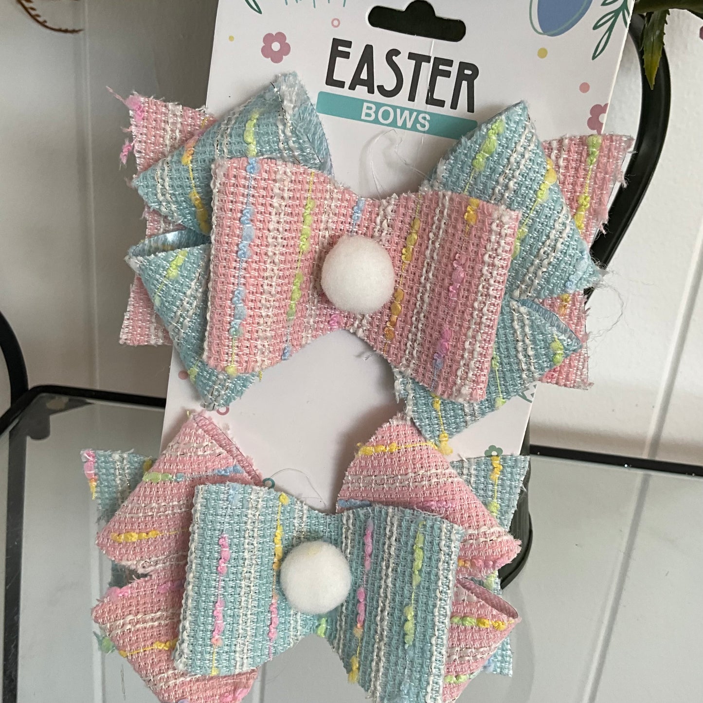 Blue Pink Bow