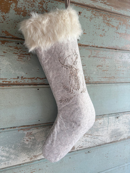 Felt Reindeer Stocking