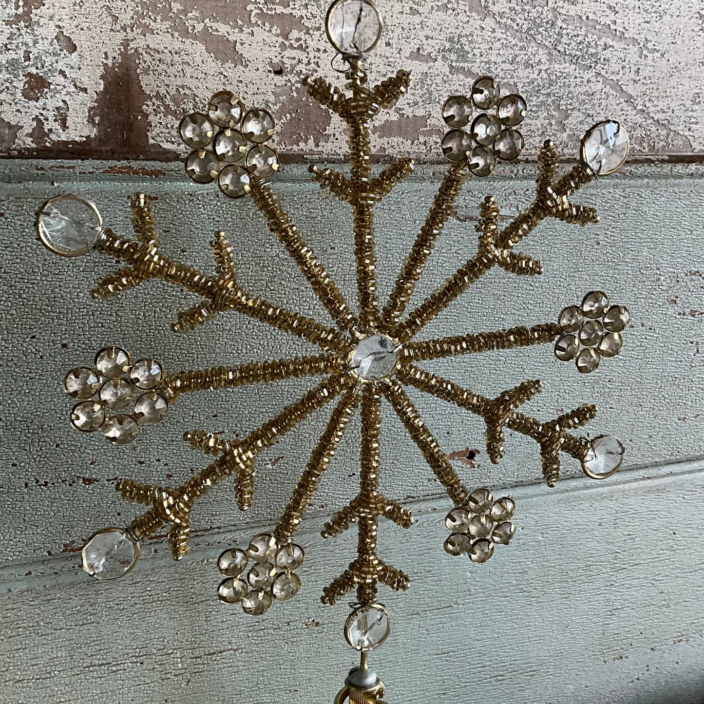 Gold Beaded Tree Topper