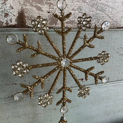 Gold Beaded Tree Topper