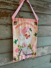 Load image into Gallery viewer, Pink Santa Retro Flag
