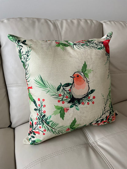 Bird and Berry Cushion