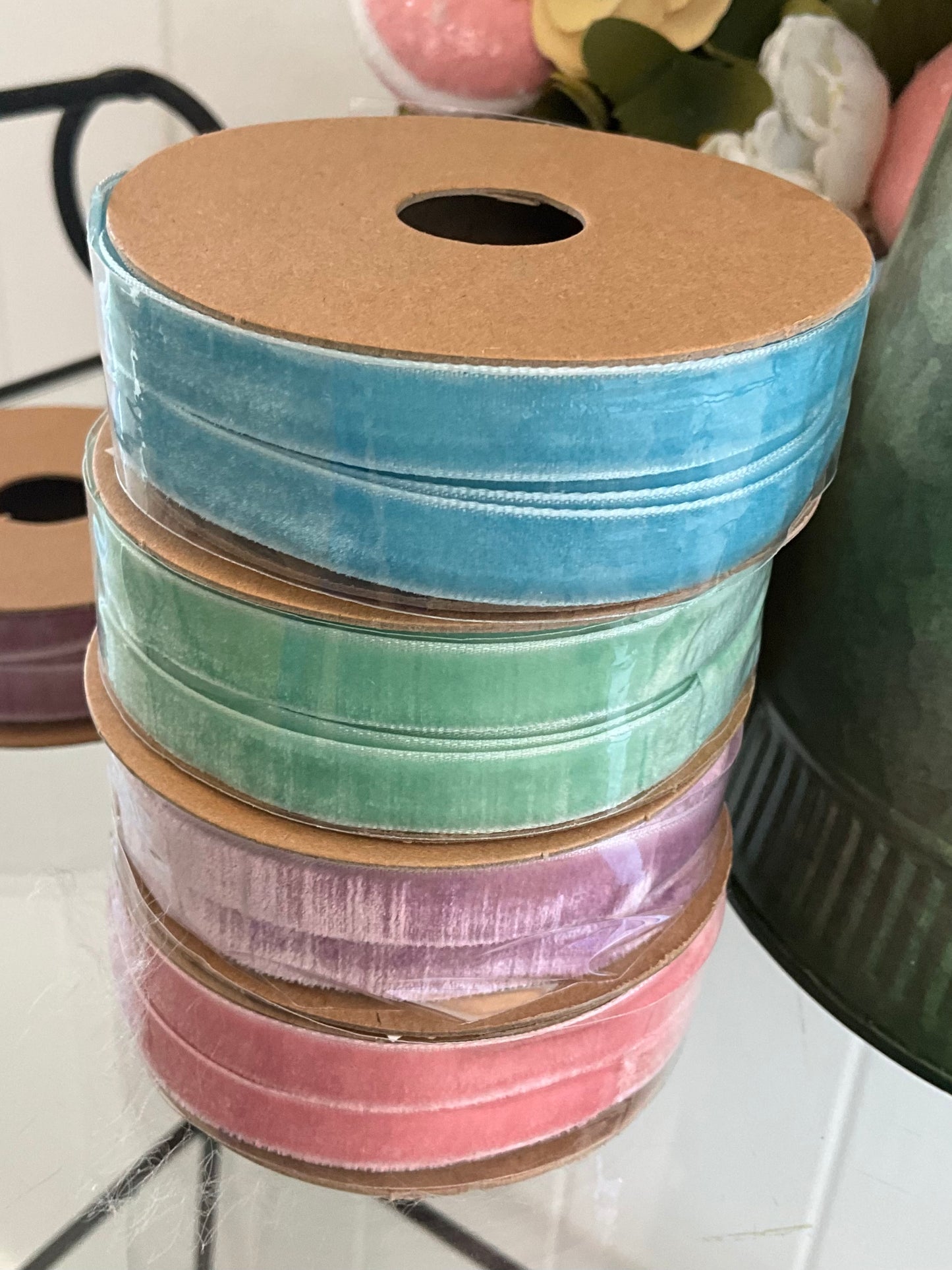 Set of 4 Velvet Ribbons