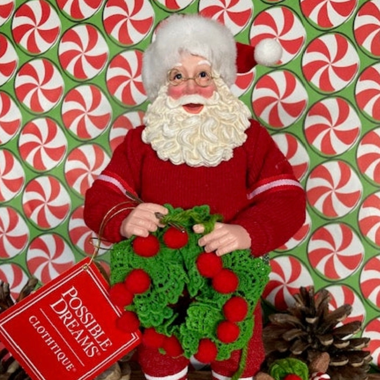 Santa Making a Wreath