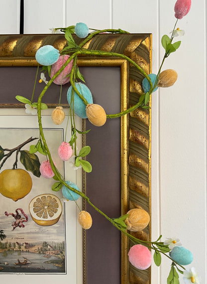 Velvet Egg Floral Garland