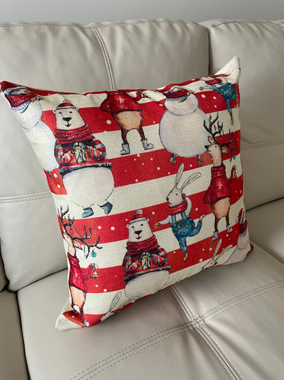 Red Striped Cushion