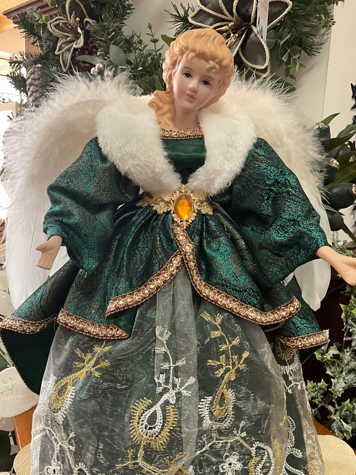 Green Angel Tree Topper