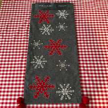 Load image into Gallery viewer, Grey Red Table Runner