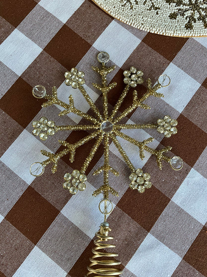 Gold Beaded Tree Topper