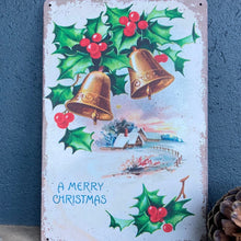 Load image into Gallery viewer, Tin Merry Christmas Sign