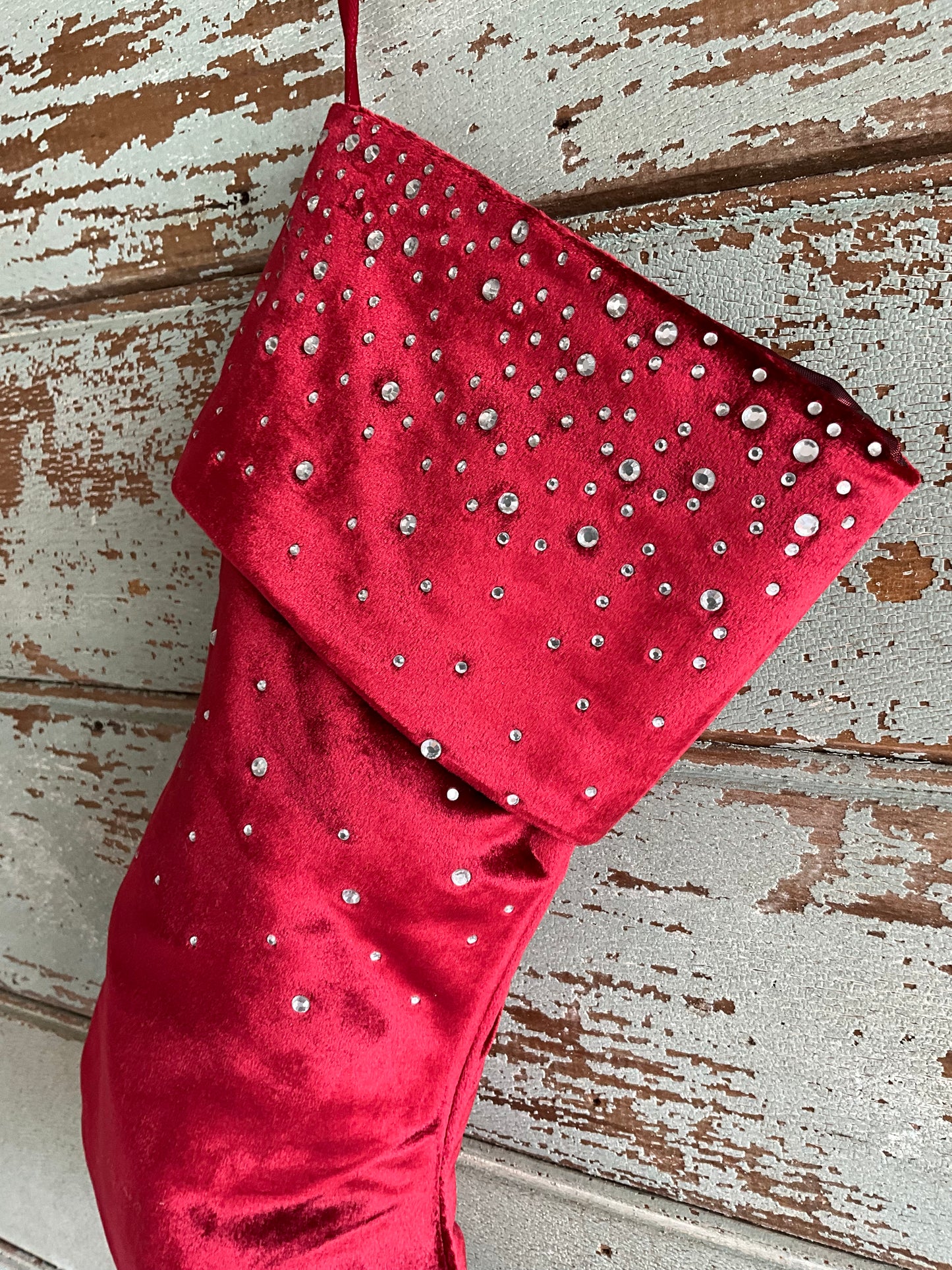 Red Diamanté Stocking