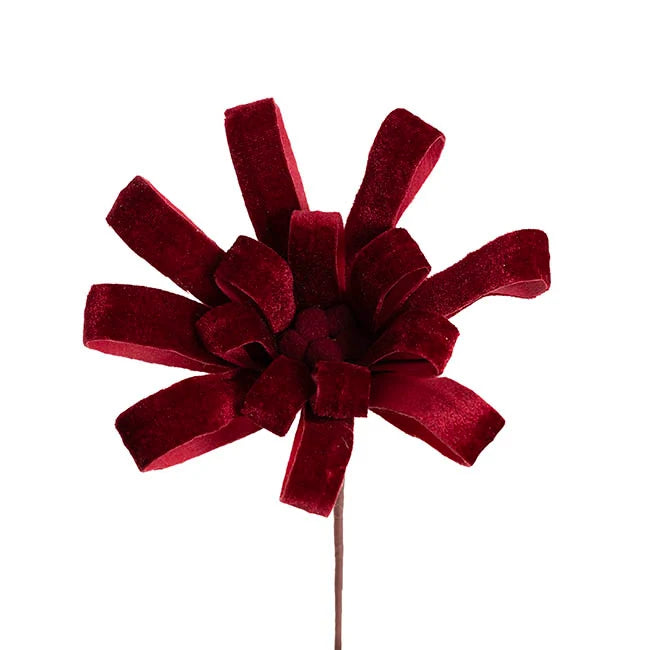 Burgundy Pom Pom Flower
