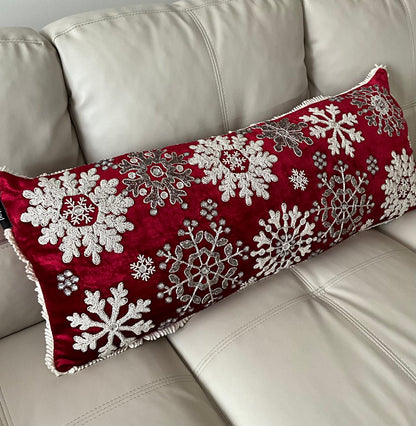 Beaded Snowflake Cushion
