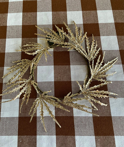 Gold Leaf Candle Ring