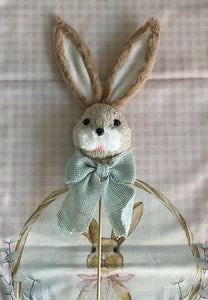 Straw Bunny Bow Tie Pick