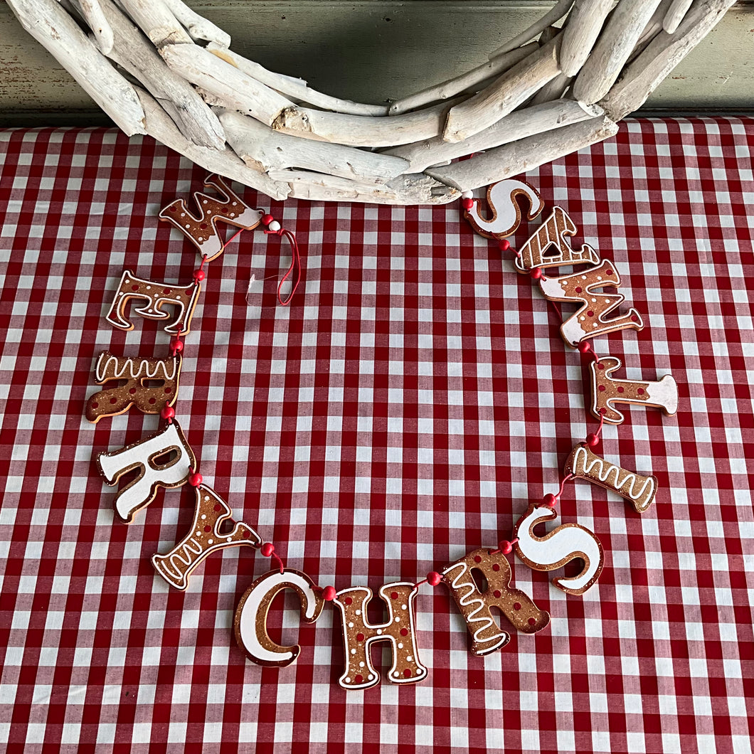 Gingerbread Merry Christmas Bunting
