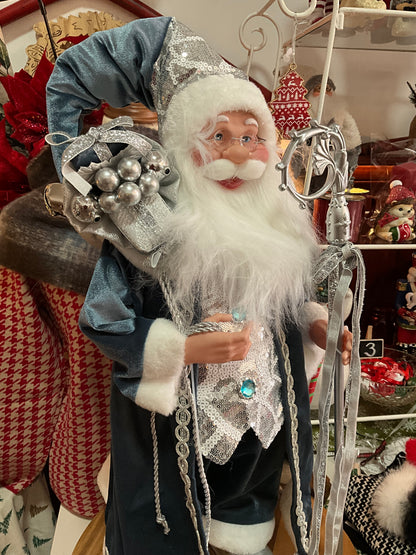Blue & Silver Santa