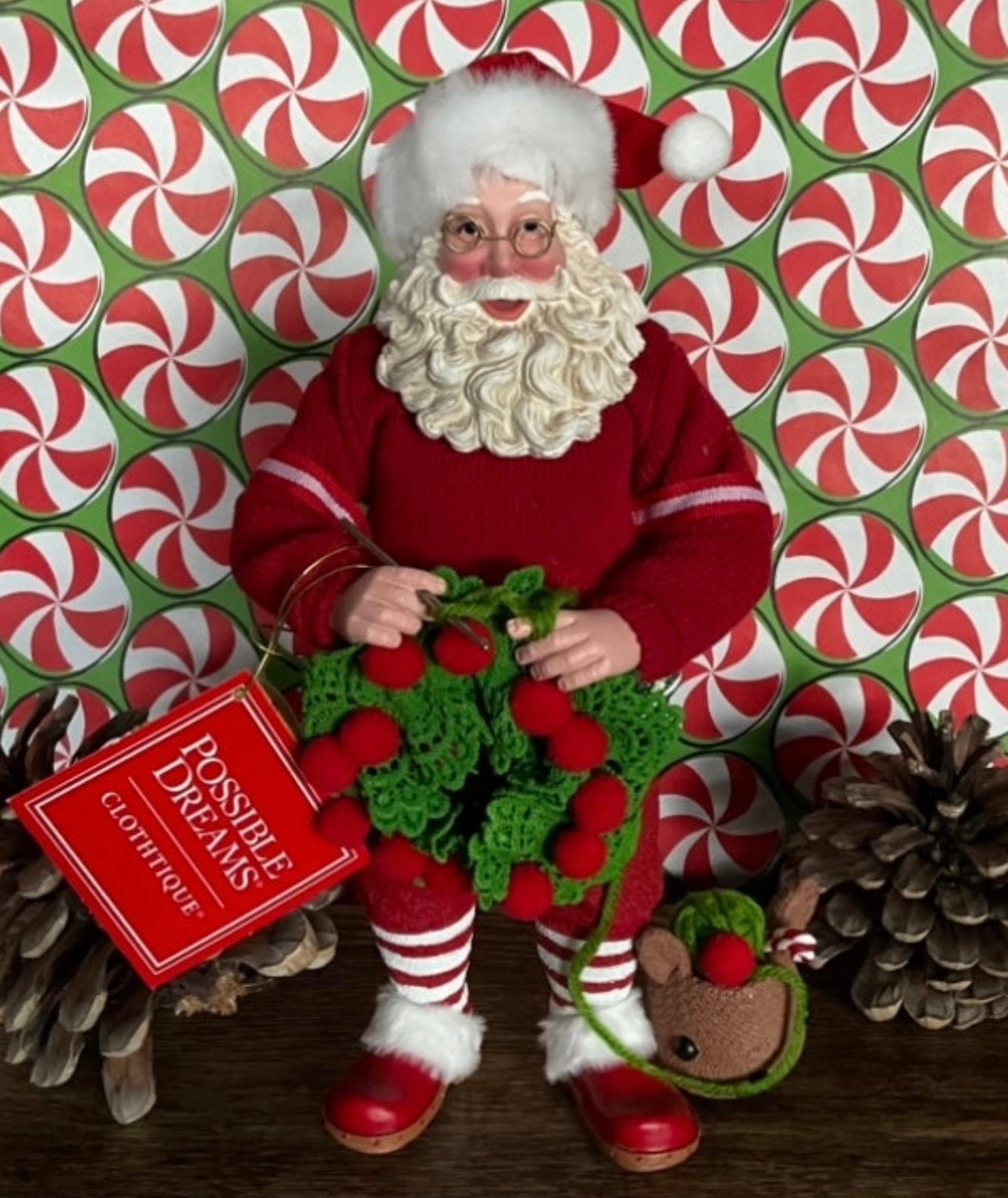 Santa Making a Wreath