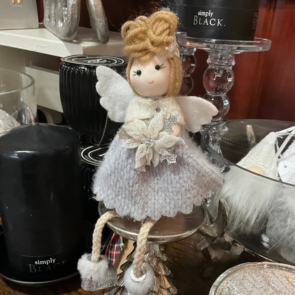 Sitting Grey Snow Angel