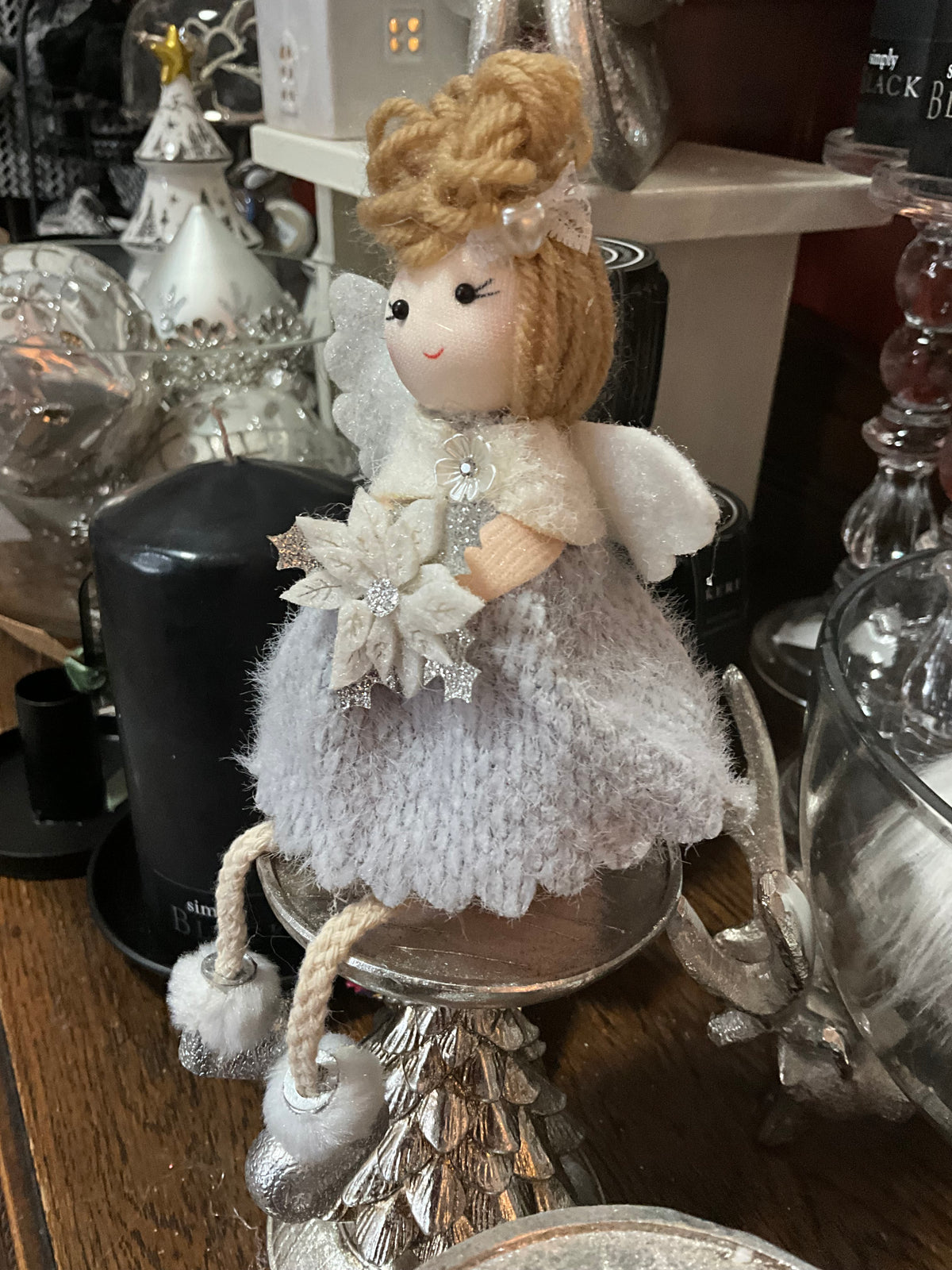 Sitting Grey Snow Angel