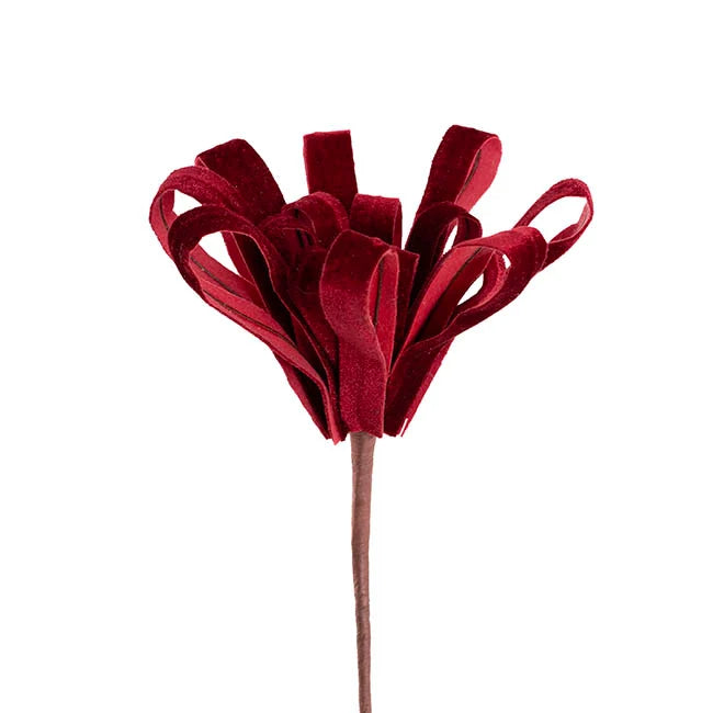 Burgundy Pom Pom Flower