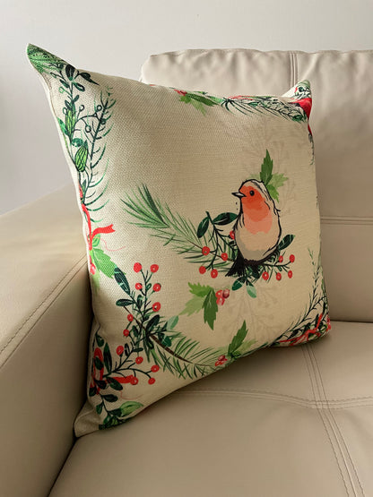 Bird and Berry Cushion