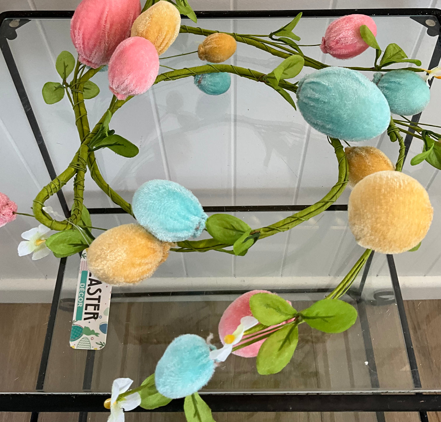 Velvet Egg Floral Garland