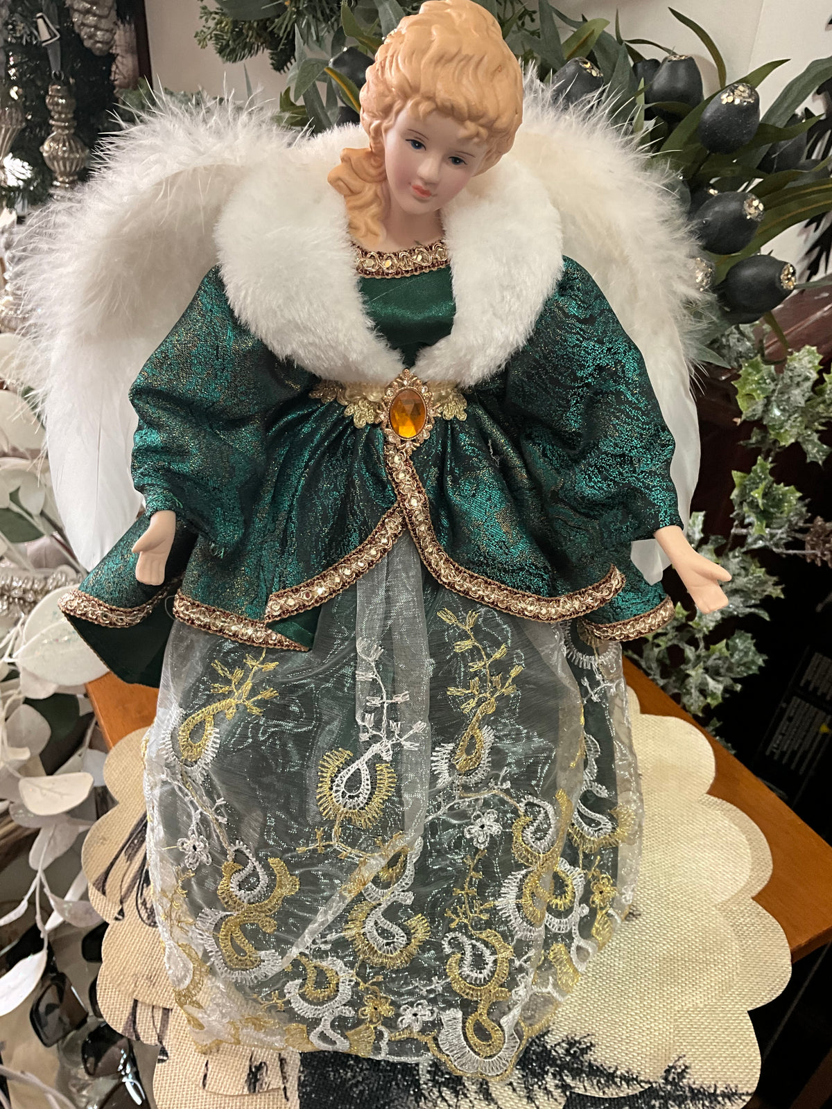Green Angel Tree Topper
