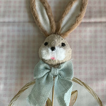 Load image into Gallery viewer, Straw Bunny Bow Tie Pick