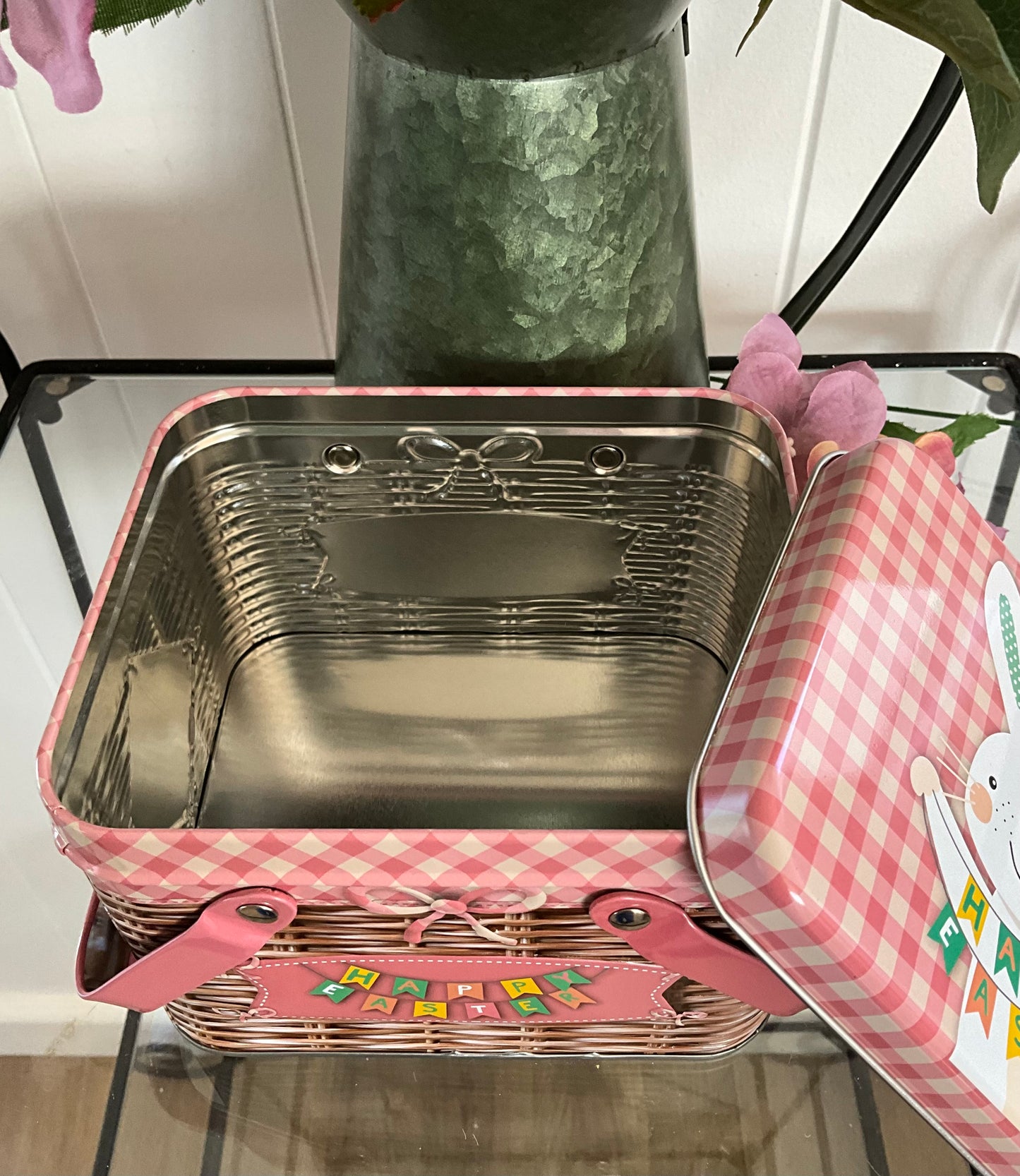 Easter Picnic Basket Pink