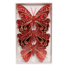 Load image into Gallery viewer, Set Three Red Butterflies