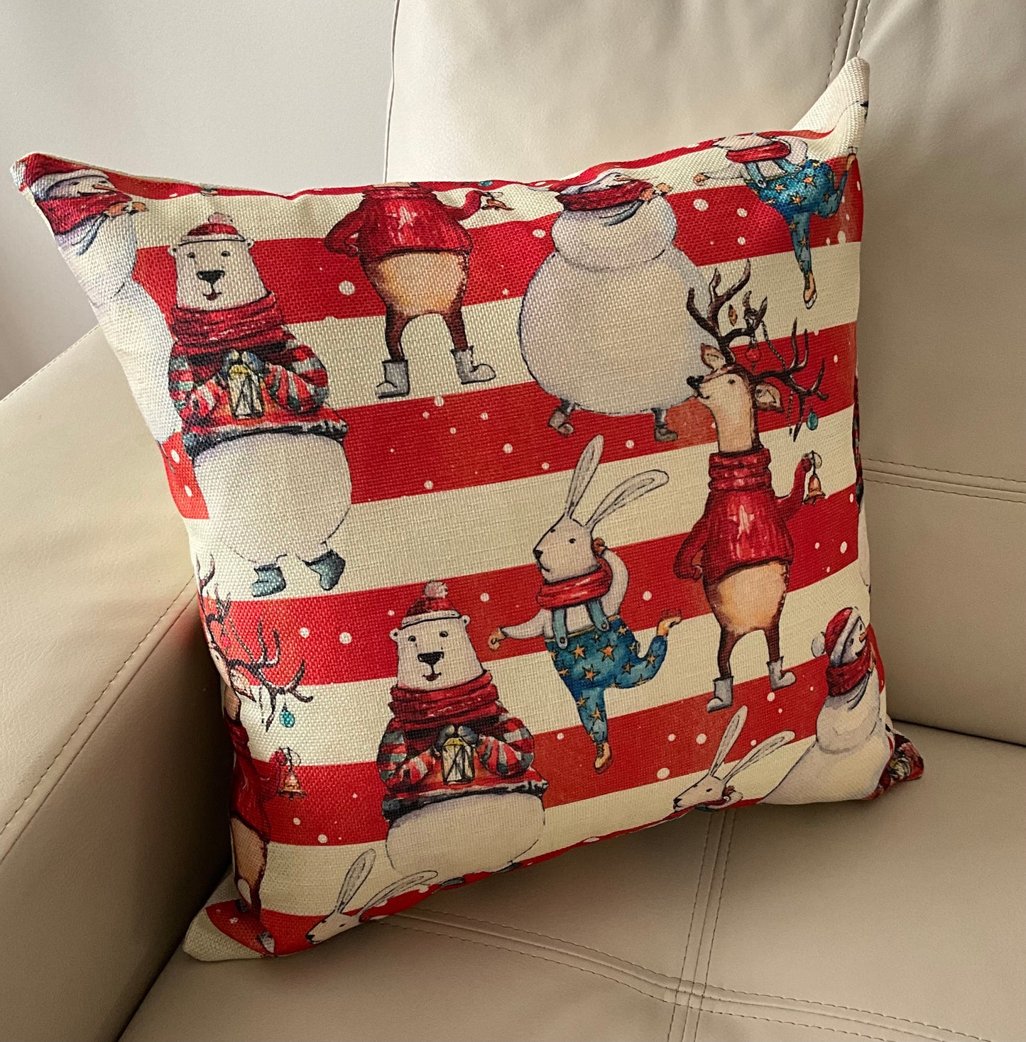 Red Striped Cushion