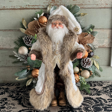 Santa in Latte Fur Coat