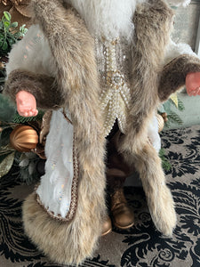 Santa in Latte Fur Coat