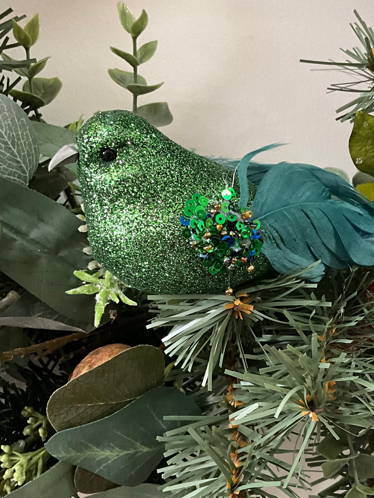 Green Sequin Bird