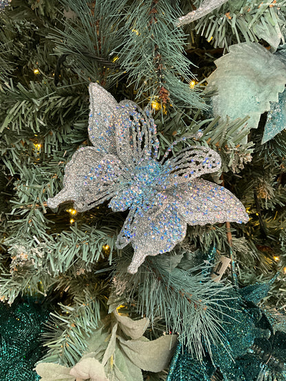 Light Blue Beaded Butterfly