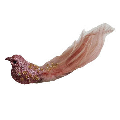 Bugle Bead Pink Bird