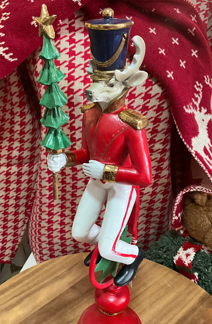 Nutcracker Reindeer with Tree