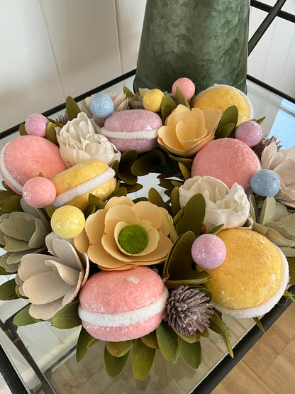 Easter Wreath with Macarons