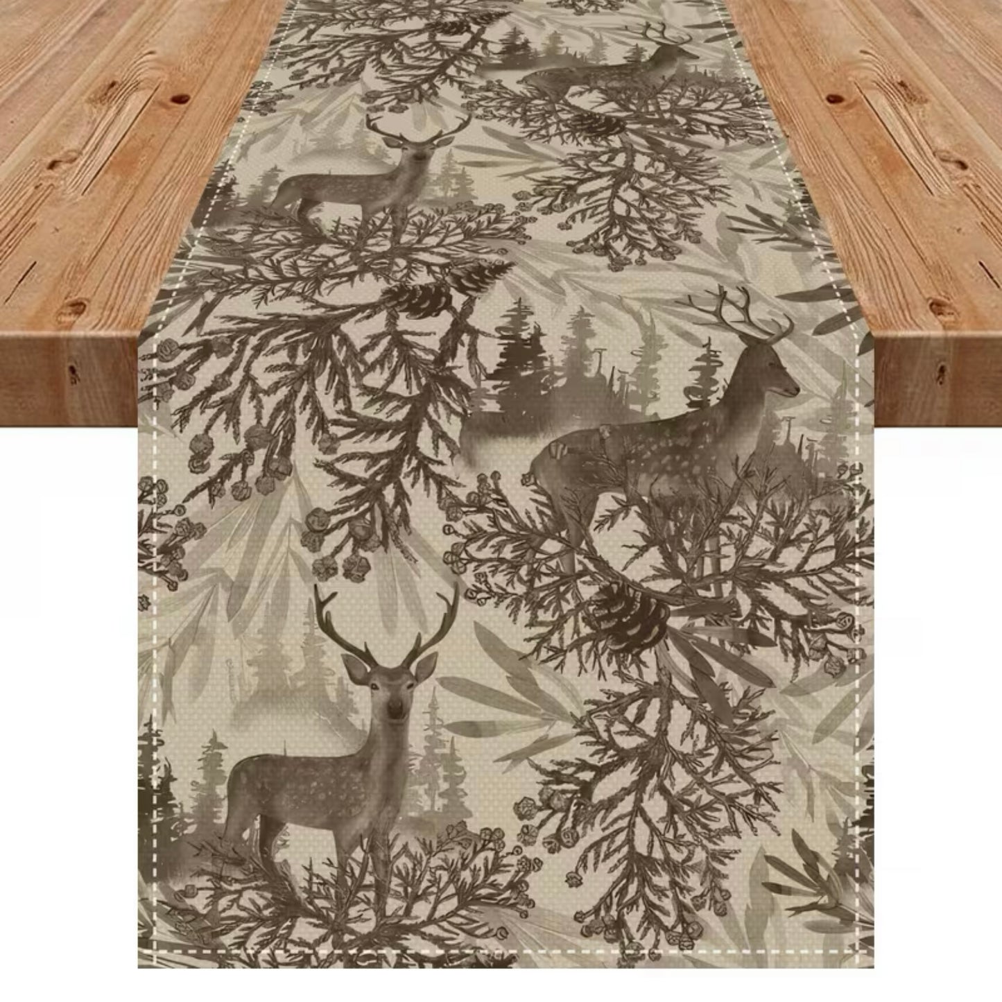 Rustic Deer Table Runner