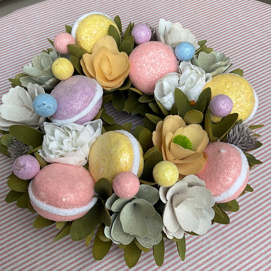 Macaron Floral Easter Wreath