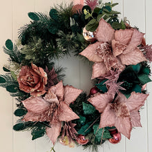 Load image into Gallery viewer, Pink Green Floral Wreath