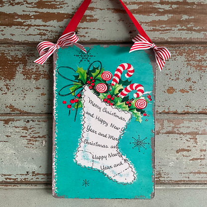 Vintage Stocking Sign