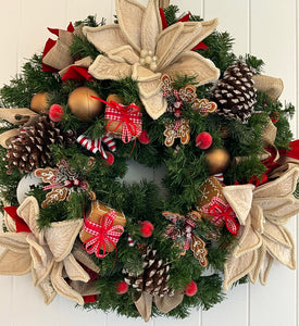 Gingerbread Floral Wreath