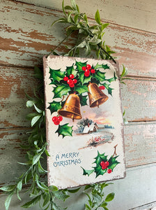 Merry Christmas Bell Sign
